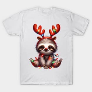 Christmas Red Nose Sloth T-Shirt